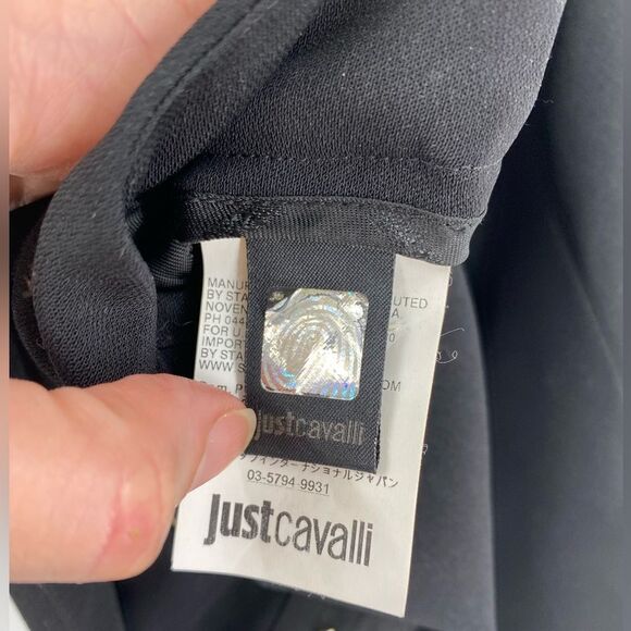 Just Cavalli Women’s Black Pants with Stud Details on the sides size 10 - Picture 2 of 3